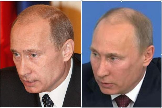 Фото трех разных Путиных